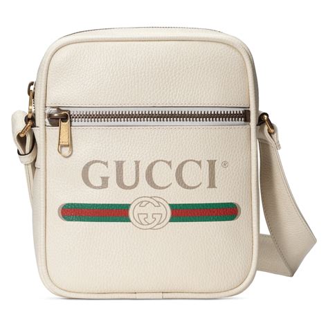 gucci print messenger bag white|Gucci Messenger bag vintage.